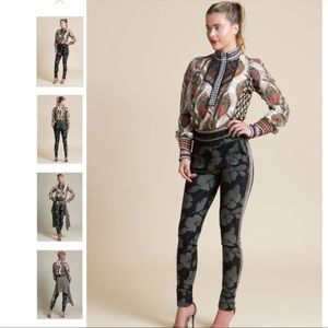 Byron Lars Floral Patterned Trousers - Black and Gray